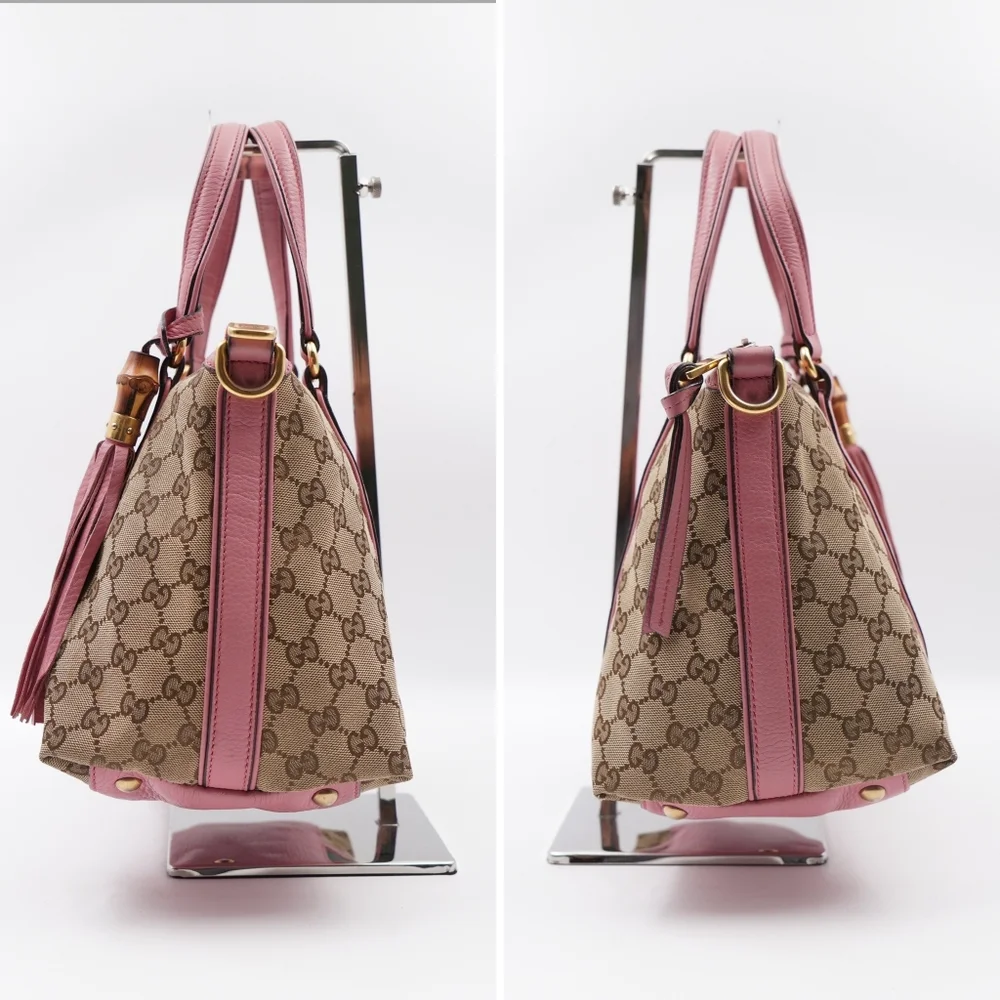 Gucci Pink and Beige Tote Bag - Picture 7 of 16